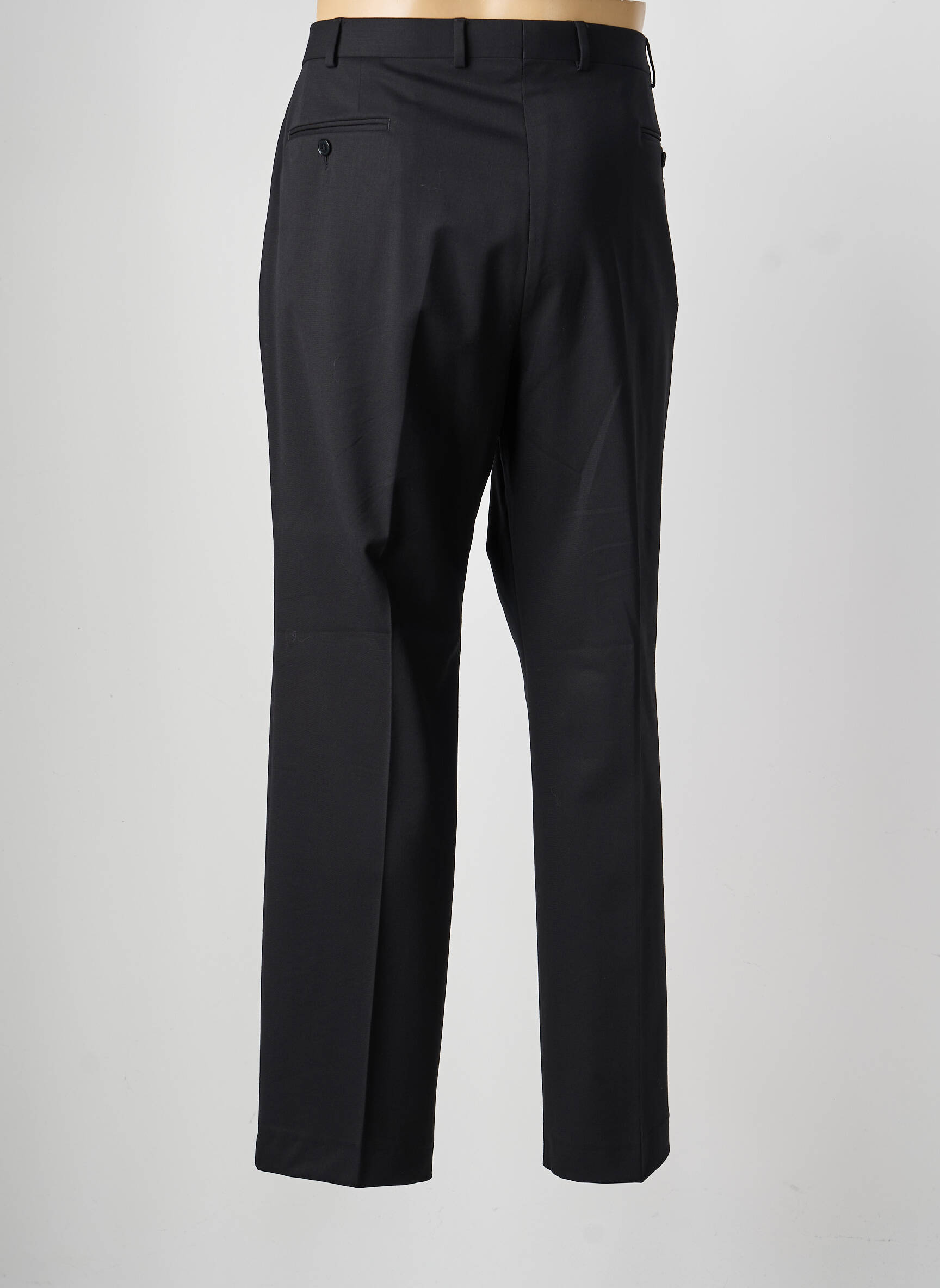 Pantalon droit tissage popeline taille normale noir SAINT HILAIRE homme