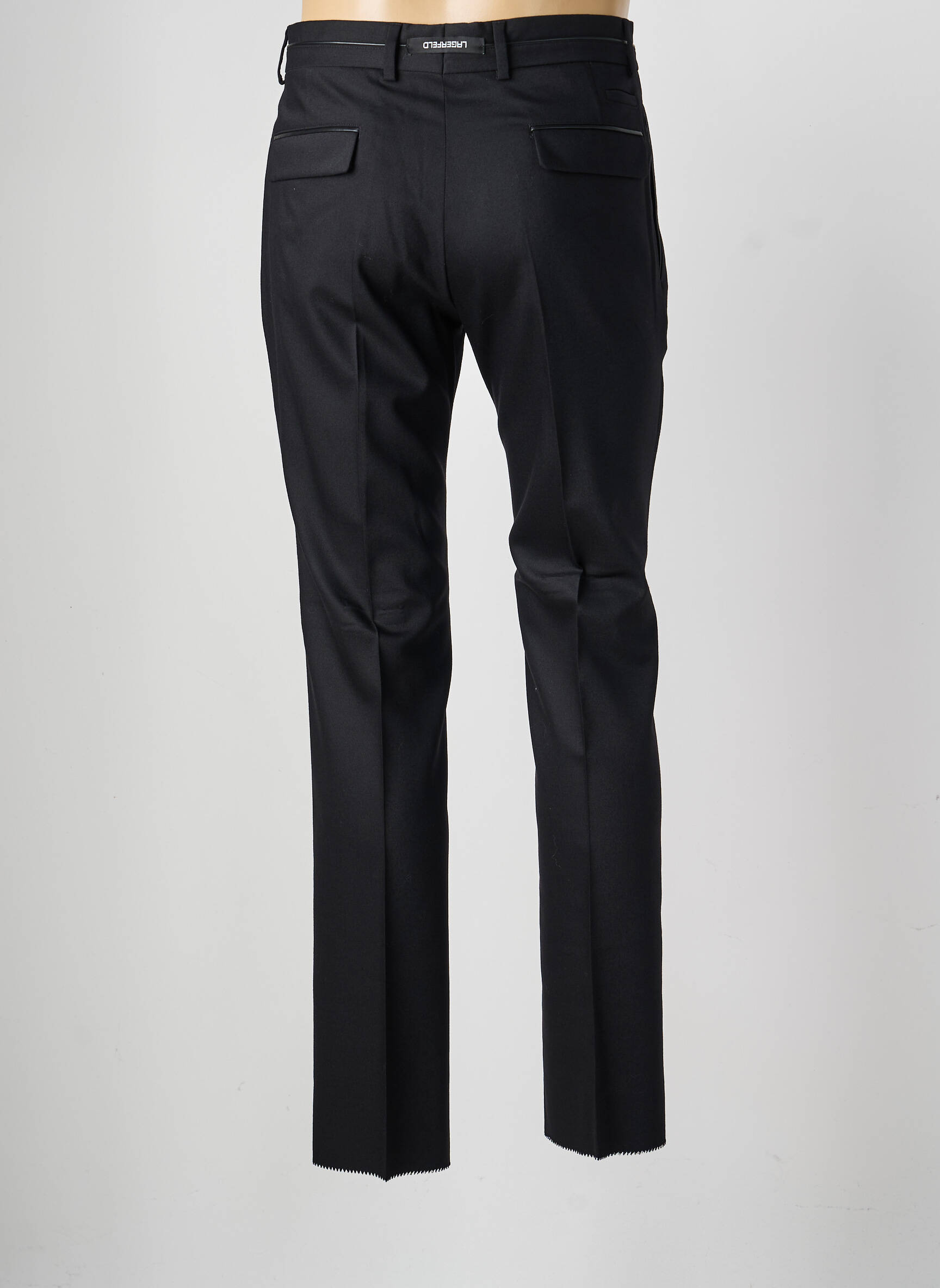 Pantalon droit tissage popeline taille normale noir KARL LAGERFELD homme