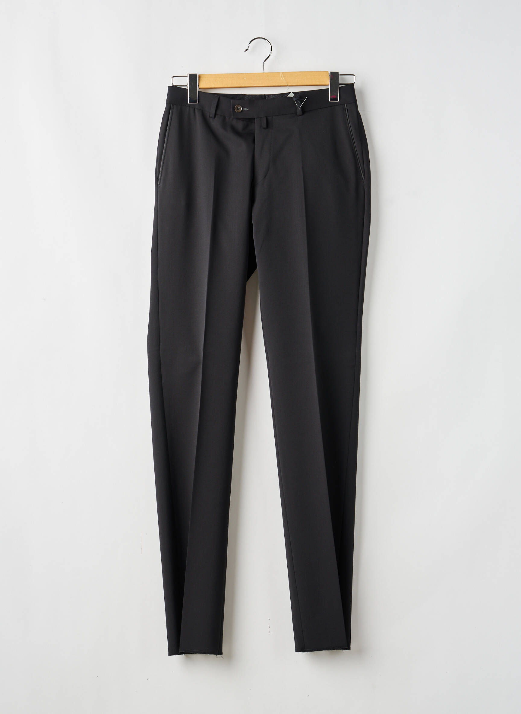 Pantalon droit tissage popeline taille normale noir SAINT HILAIRE homme