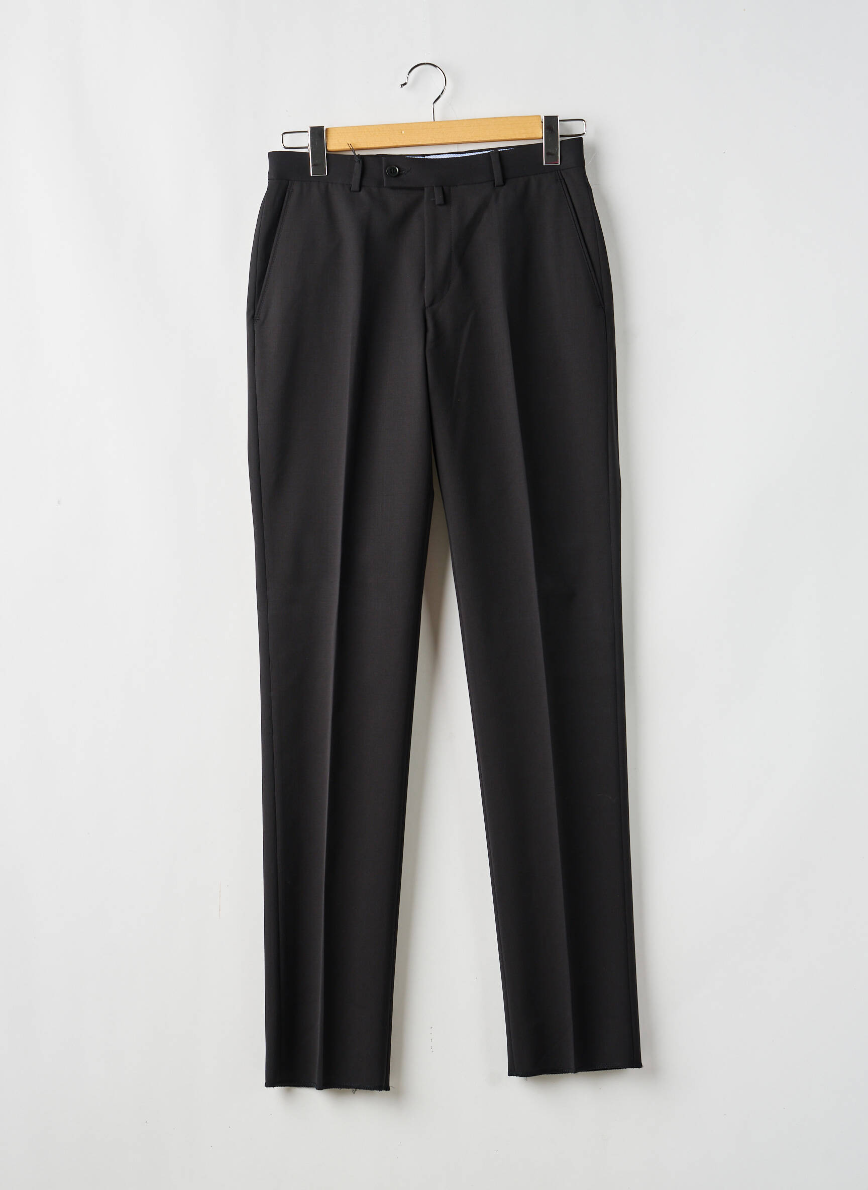Pantalon droit tissage popeline taille normale noir SAINT HILAIRE homme