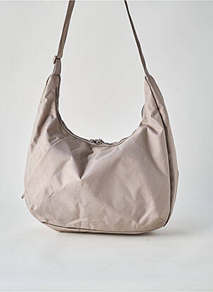 Sac fermeture zippée forme rectangulaire gris MUJI femme