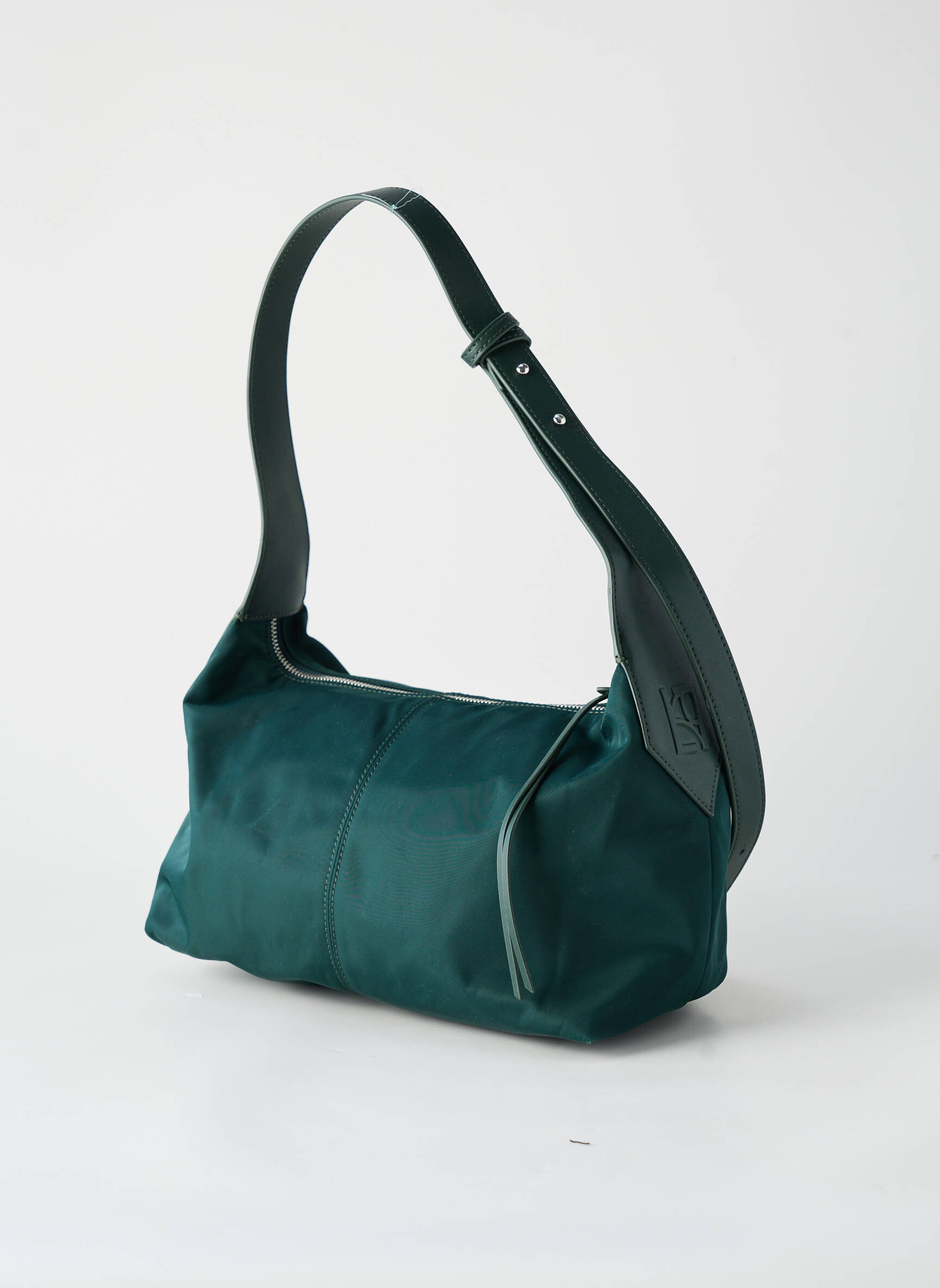 Sac fermeture zippée forme rectangulaire vert CAROLL femme