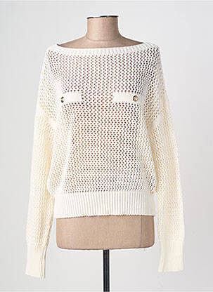 Pull maille ajourée manches longues beige KOCCA femme