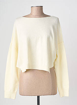 Pull col bateau manches longues jaune LA CABANE ORSON femme