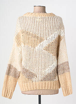 Pull stretch manches longues beige SUNCOO femme