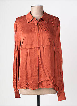 Chemisier coupe cintrée manches longues orange KOCCA femme