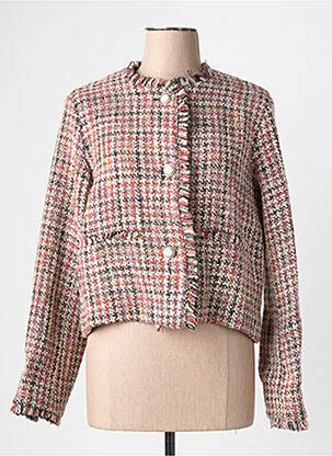 Veste chic poches rouge SUNCOO femme