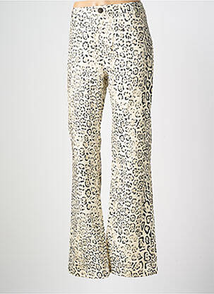 Pantalon flare taille normale taille normale beige EVA KAYAN femme