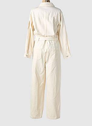 Combi-pantalon col chemisier manches longues beige SUNCOO femme