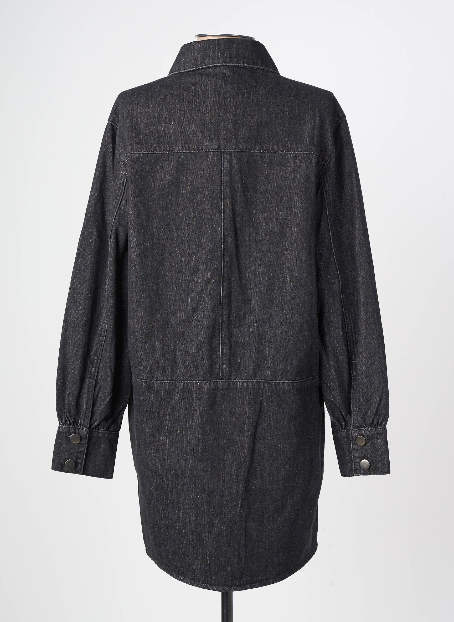 Robe courte manches longues manches longues noir SUNCOO femme