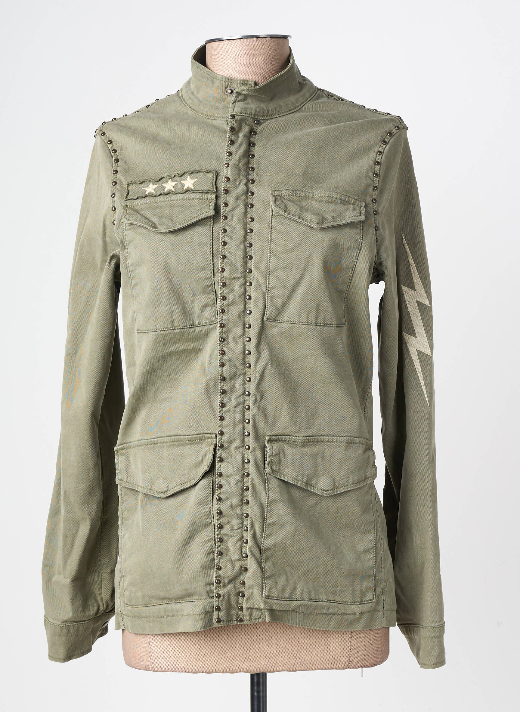 Veste casual coupe cintrée vert FIVE femme