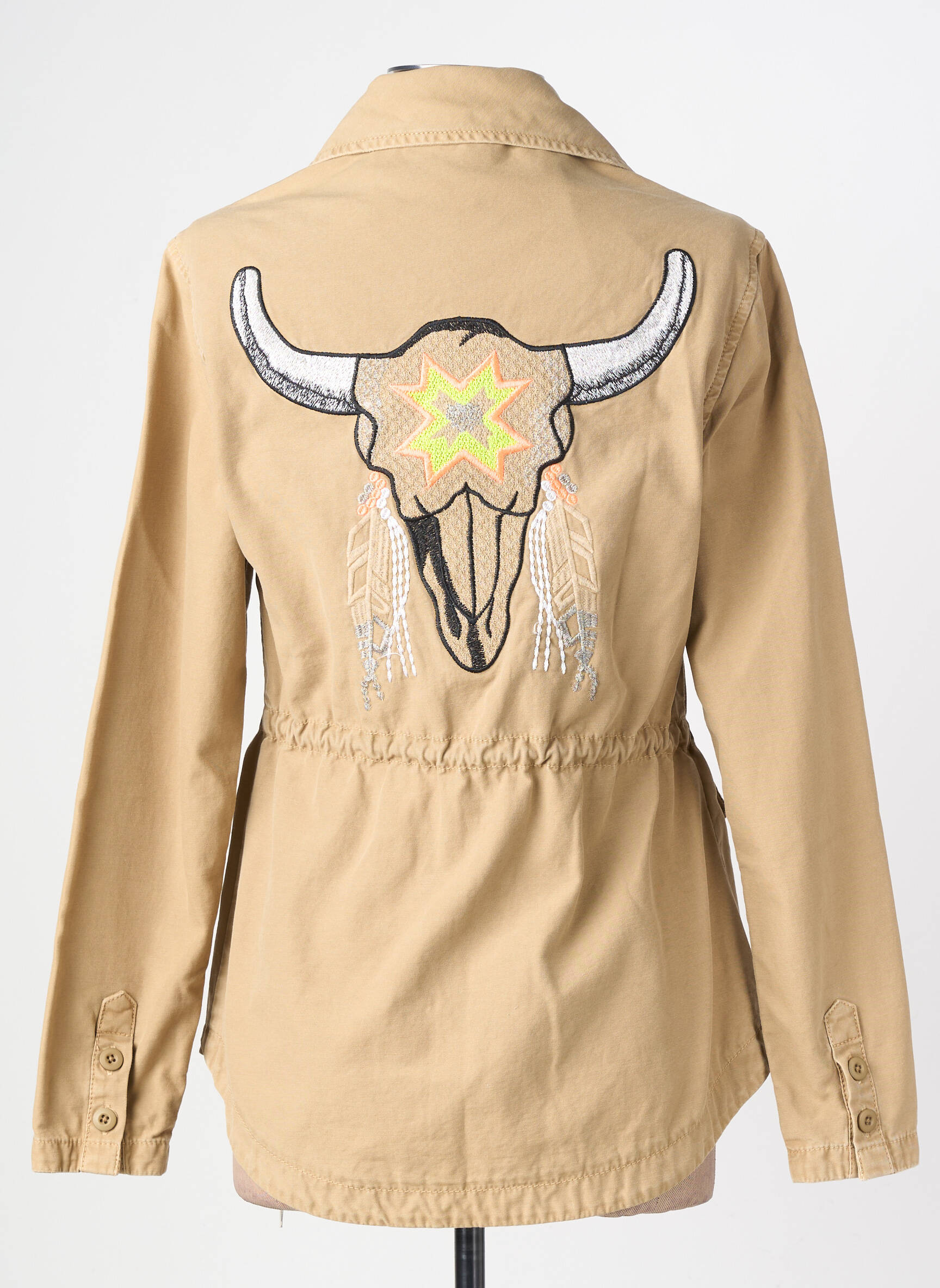 Veste casual poignets boutonnés avec fente beige AVIDA DOLLARS femme