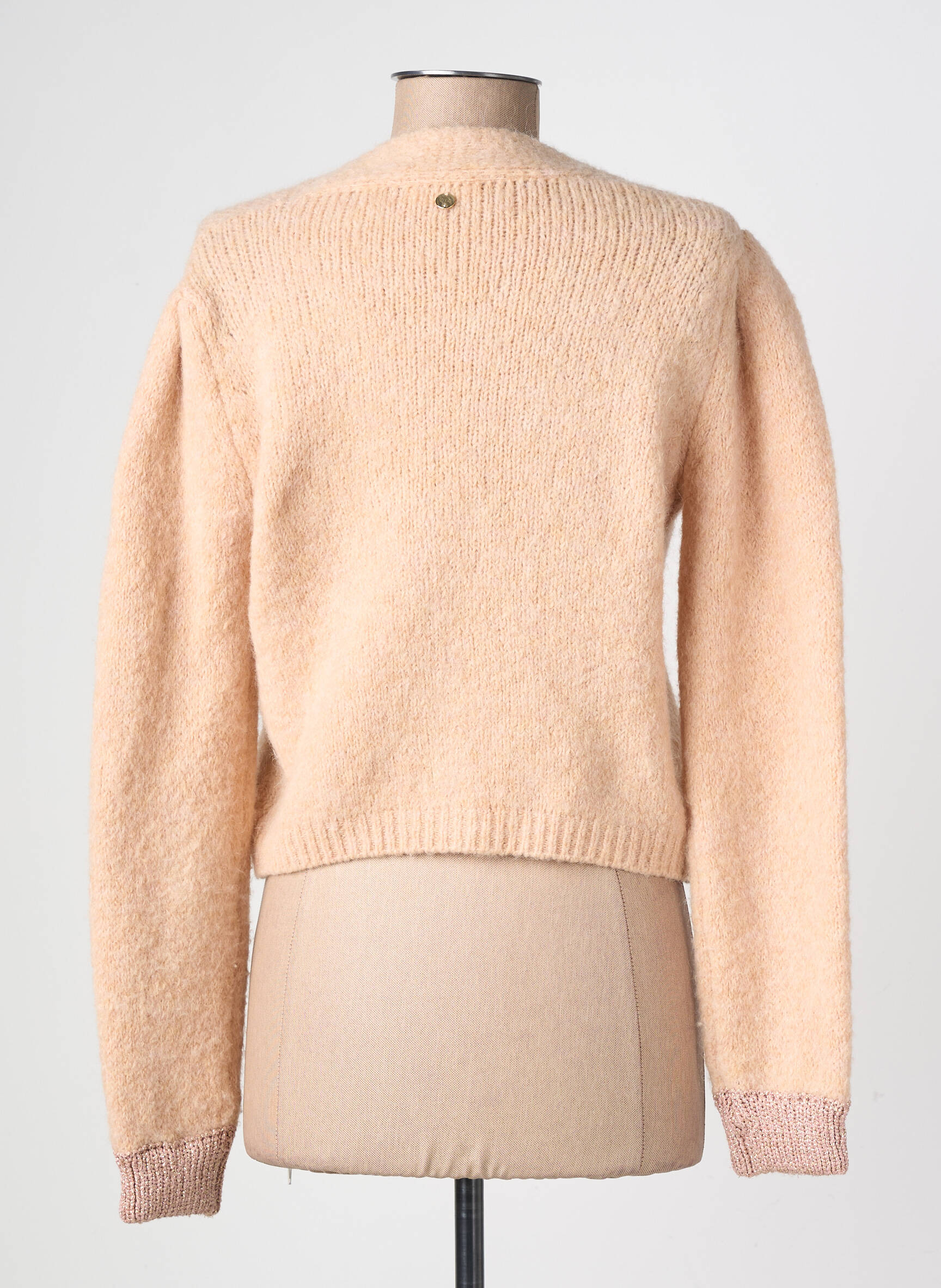 Gilet manches longues resserrée sur le bas rose LIU JO femme