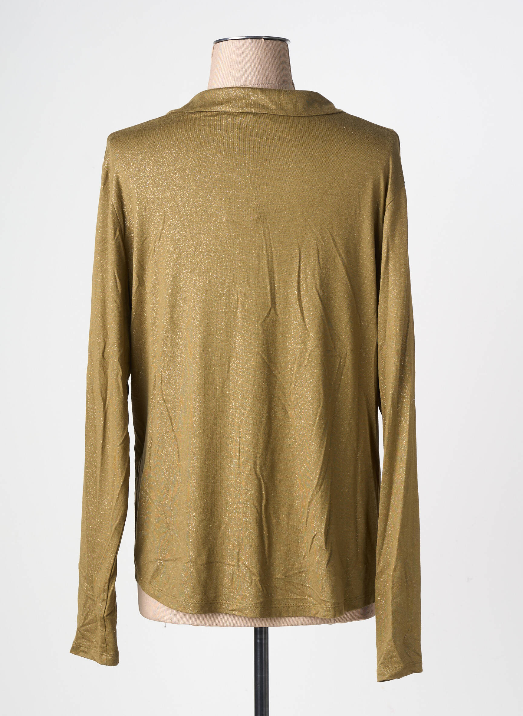 Polo manches longues manches longues vert EVA KAYAN femme