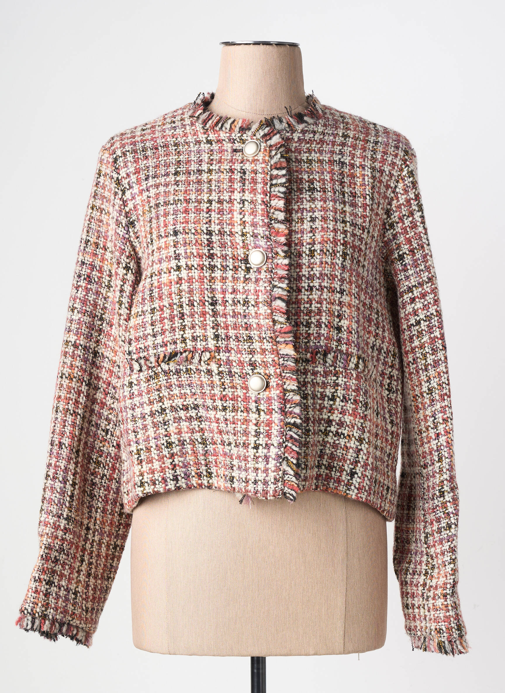Veste chic poches rouge SUNCOO femme