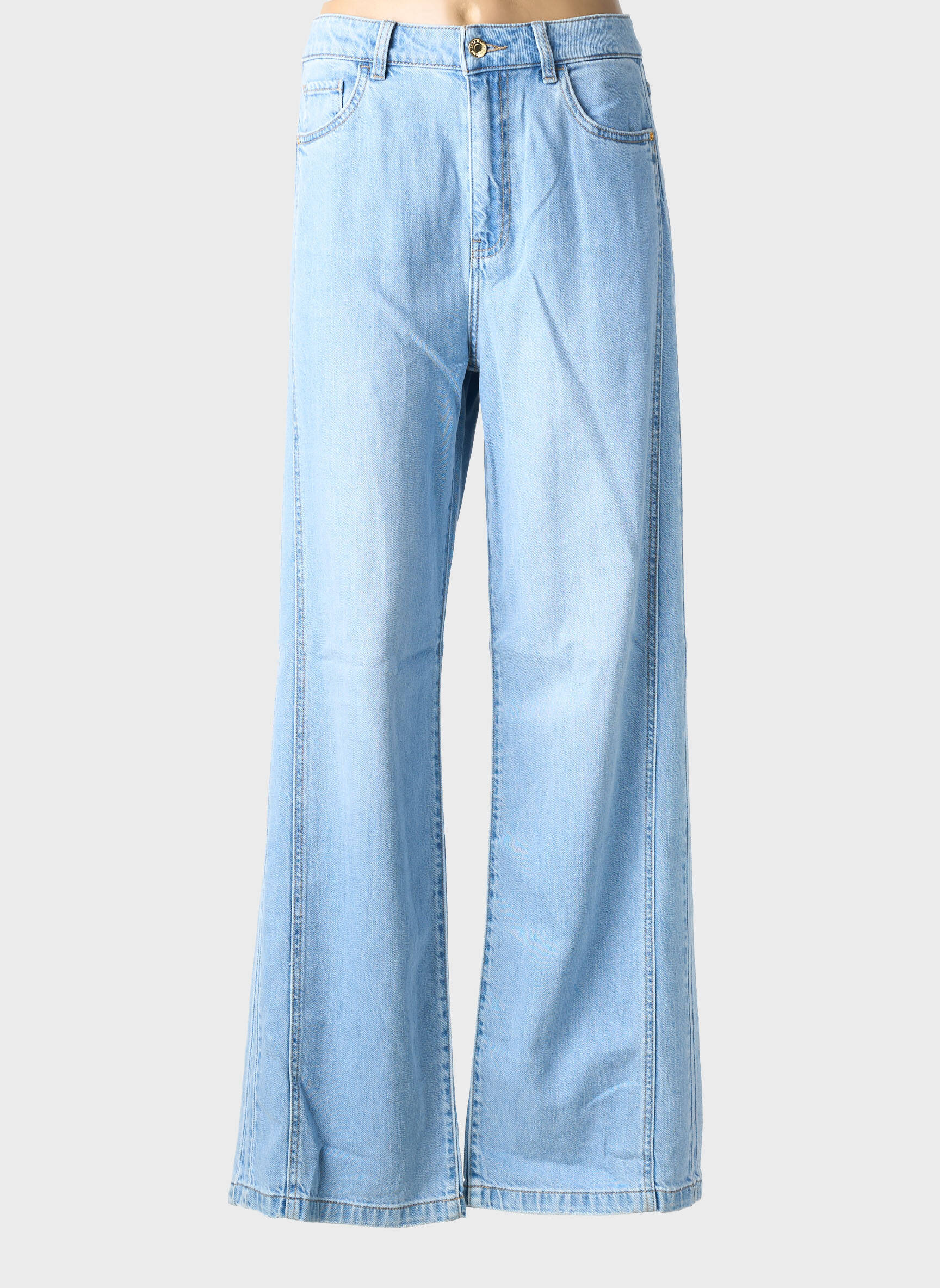 Jeans coupe large stretch taille haute bleu SALSA femme