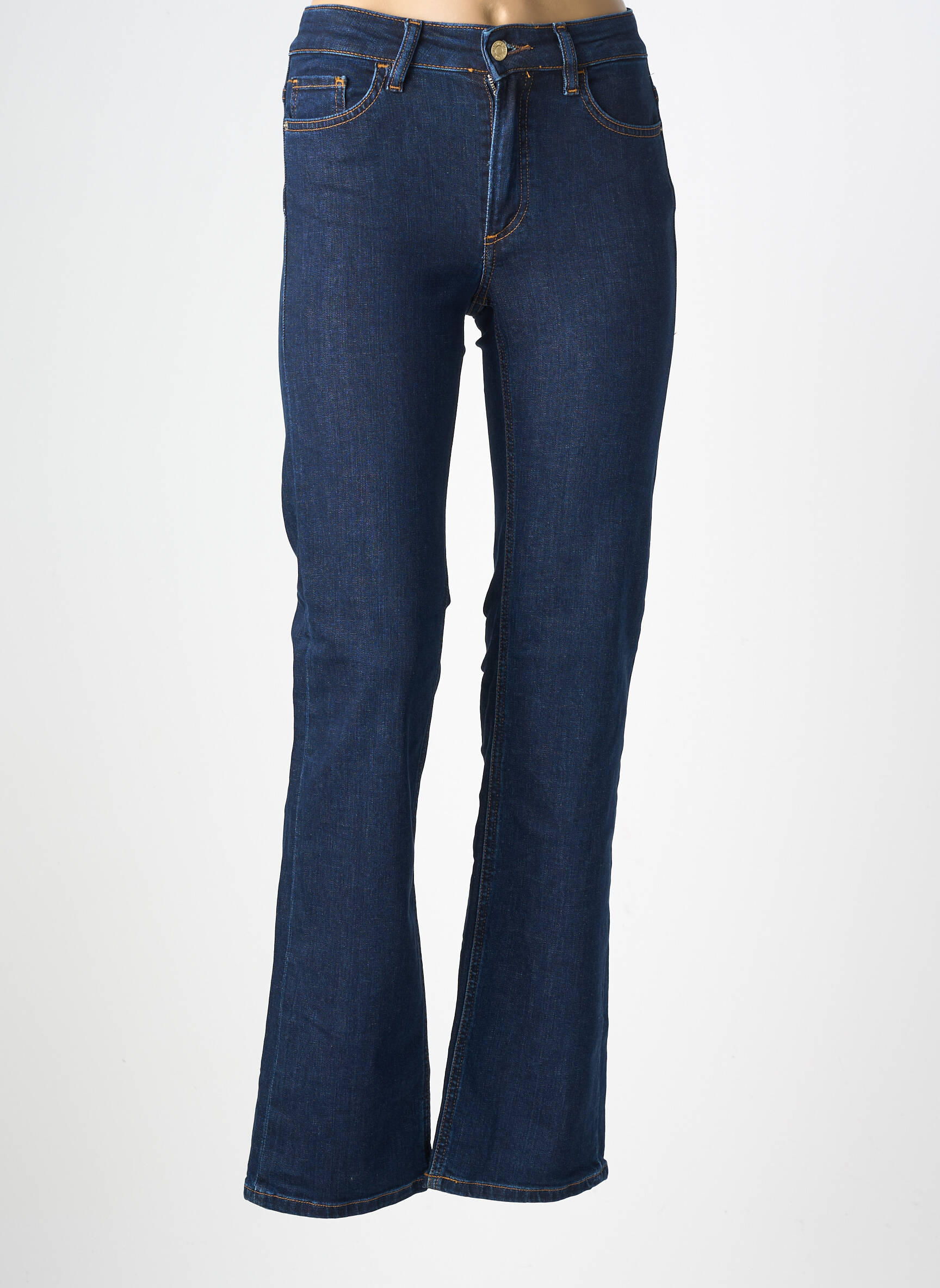 Jeans coupe droite stretch taille normale bleu SALSA femme
