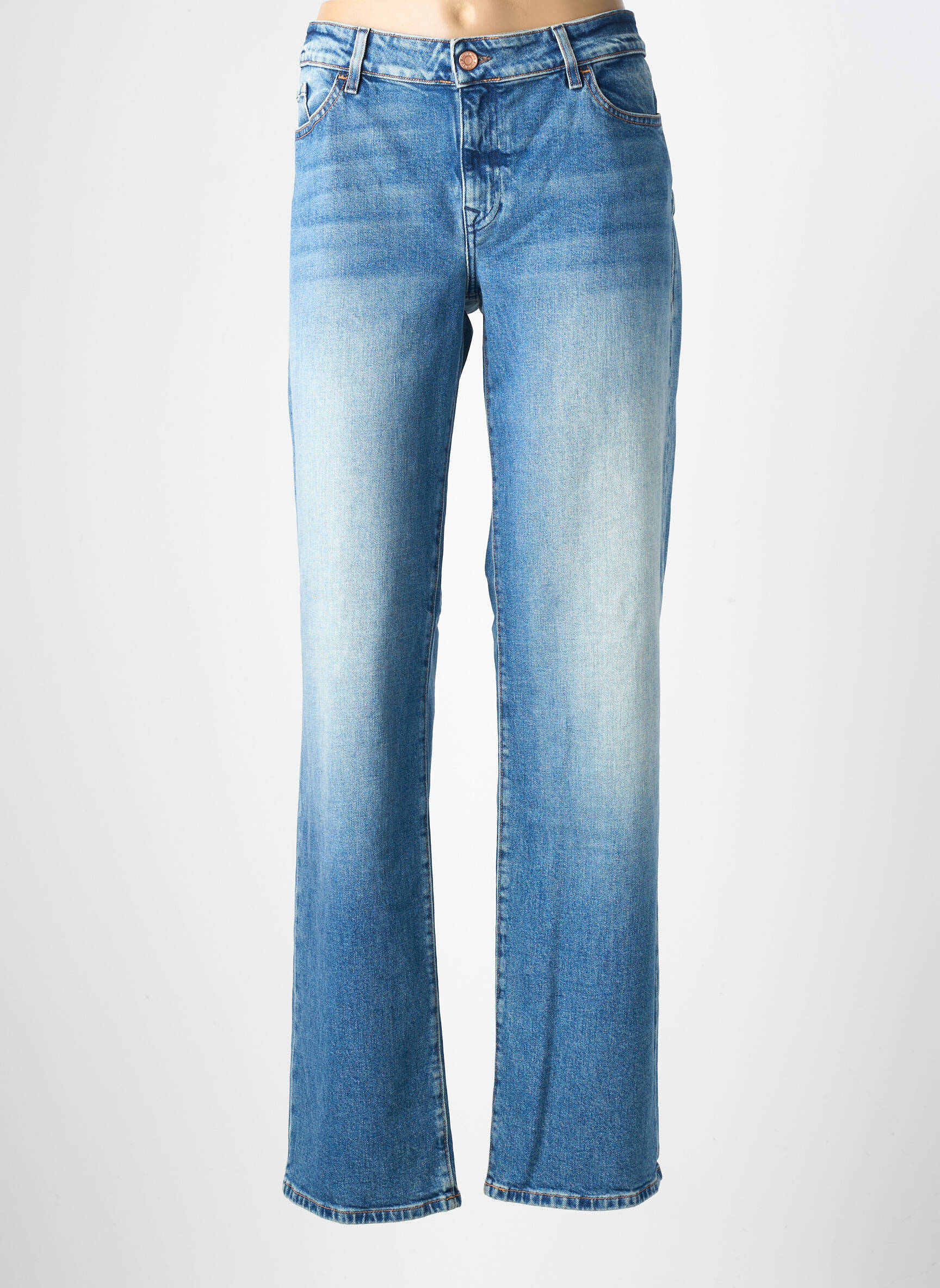Jeans coupe droite stretch taille normale bleu SALSA femme