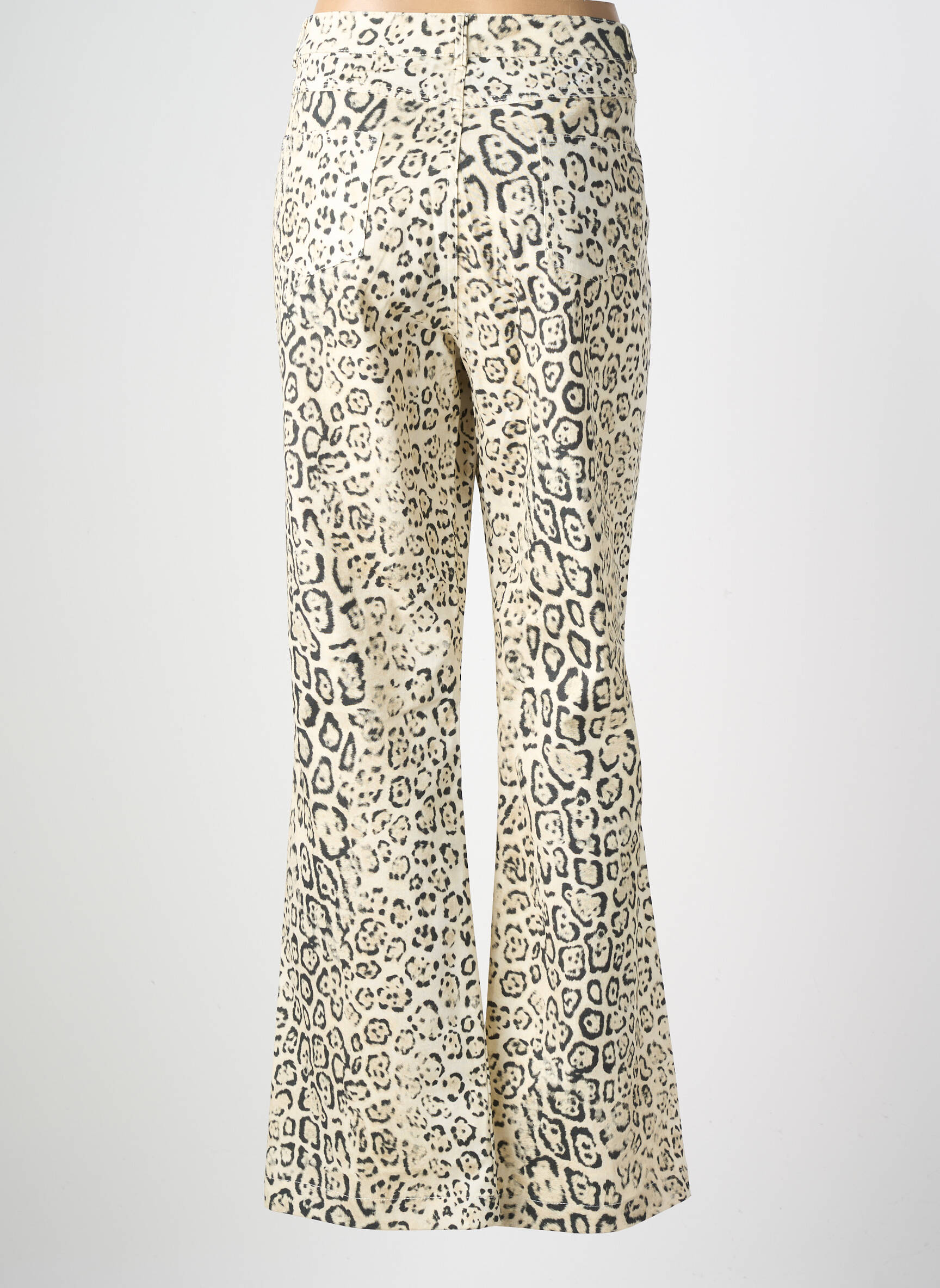 Pantalon flare taille normale taille normale beige EVA KAYAN femme