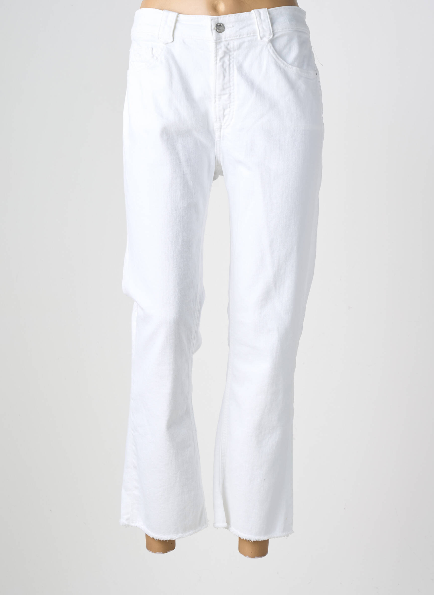 Jean coupe flare finition bord franc taille normale blanc SALSA femme