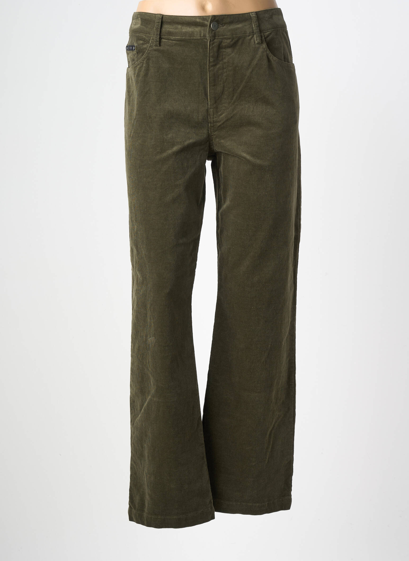 Pantalon droit stretch taille normale vert SALSA femme