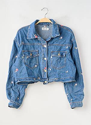 Veste casual poignets boutonnés avec fente bleu MOLLY BRACKEN femme