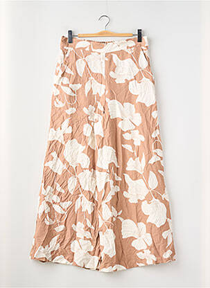 Pantalon large tissage crêpe taille normale marron MOLLY BRACKEN femme
