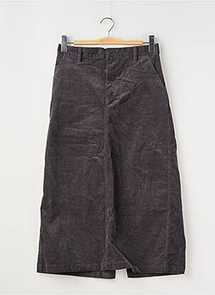 Jupe longue taille haute gris SANS MARQUE femme
