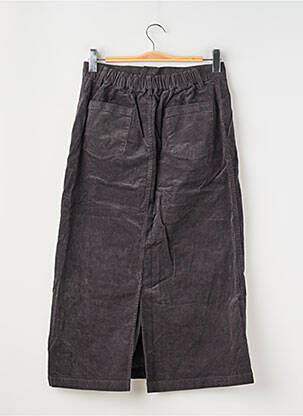 Jupe longue taille haute gris SANS MARQUE femme