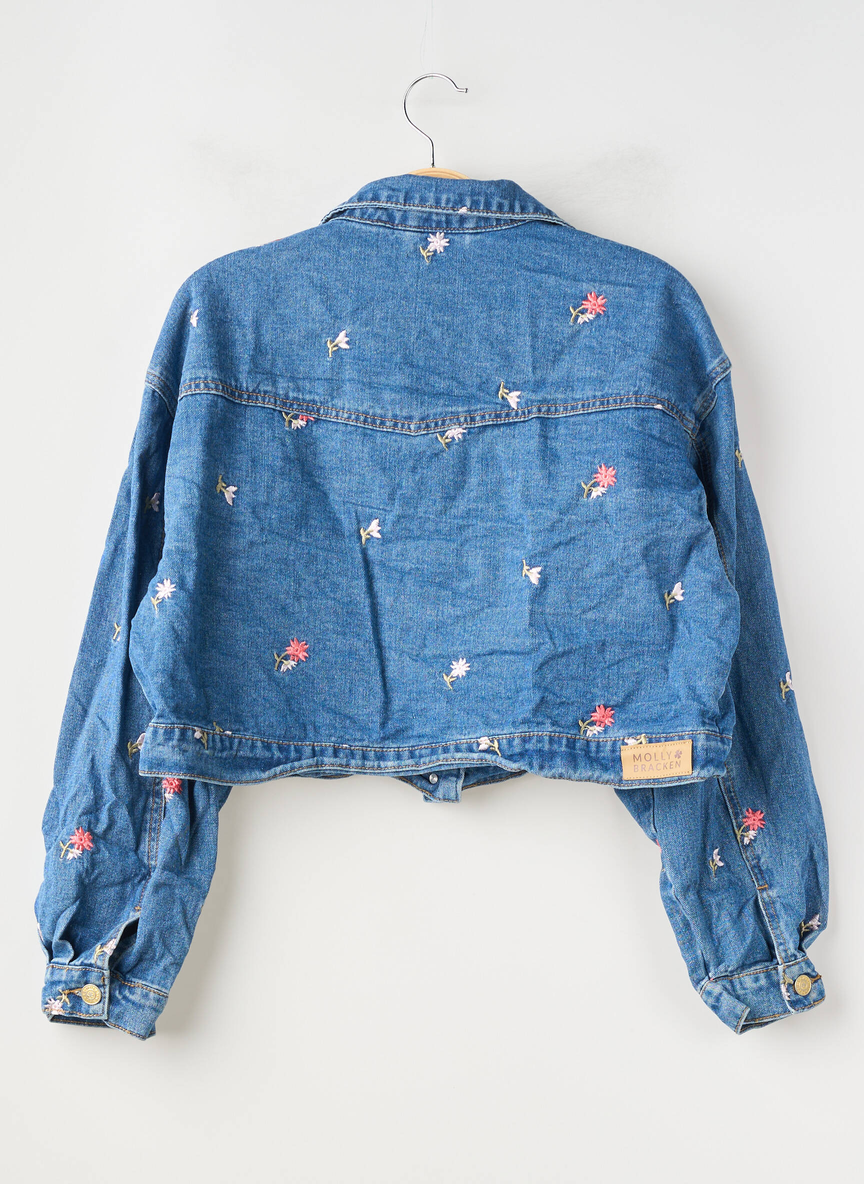 Veste casual poignets boutonnés avec fente bleu MOLLY BRACKEN femme