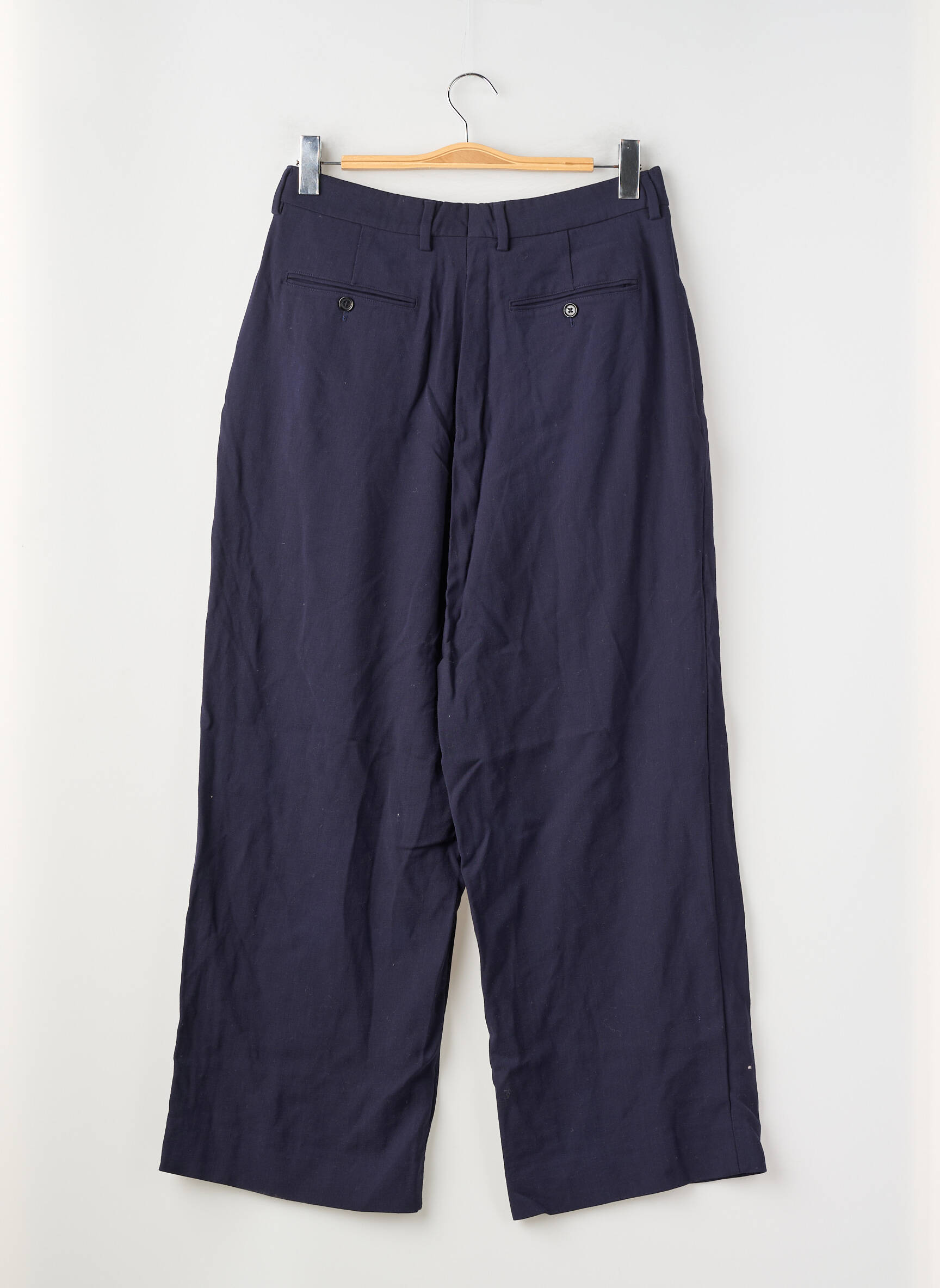 Pantalon large poches taille haute bleu AMI ALEXANDRE MATTIUSSI homme