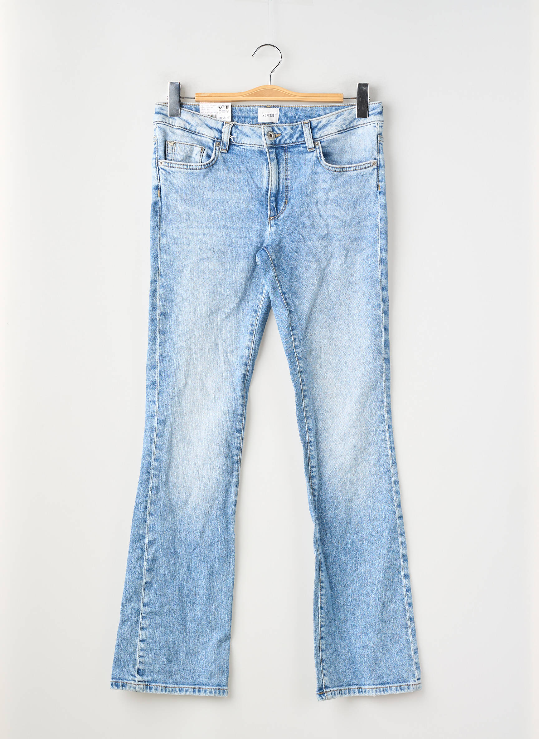 Jeans coupe slim stretch taille normale bleu MUSTANG femme