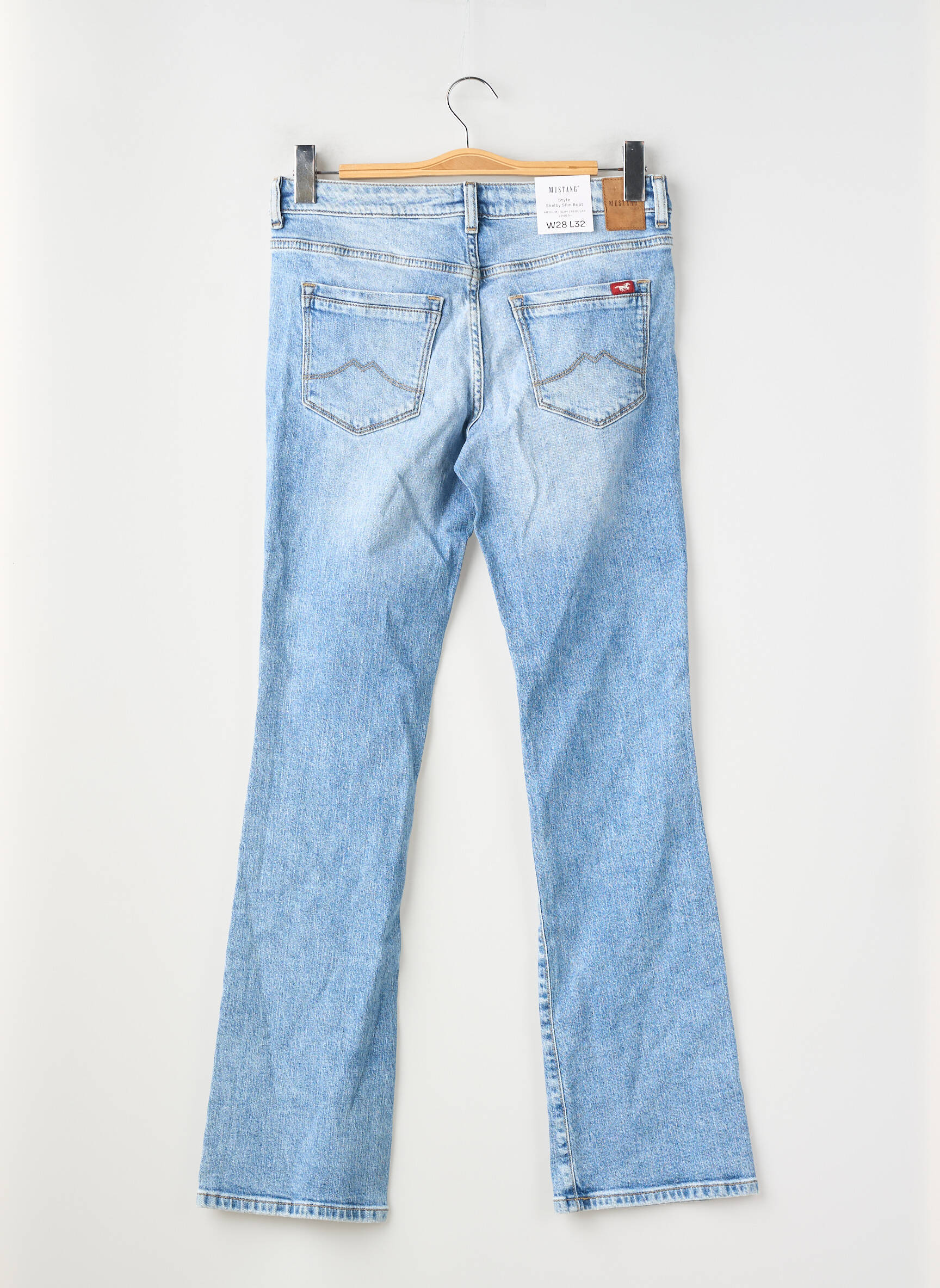 Jeans coupe slim stretch taille normale bleu MUSTANG femme