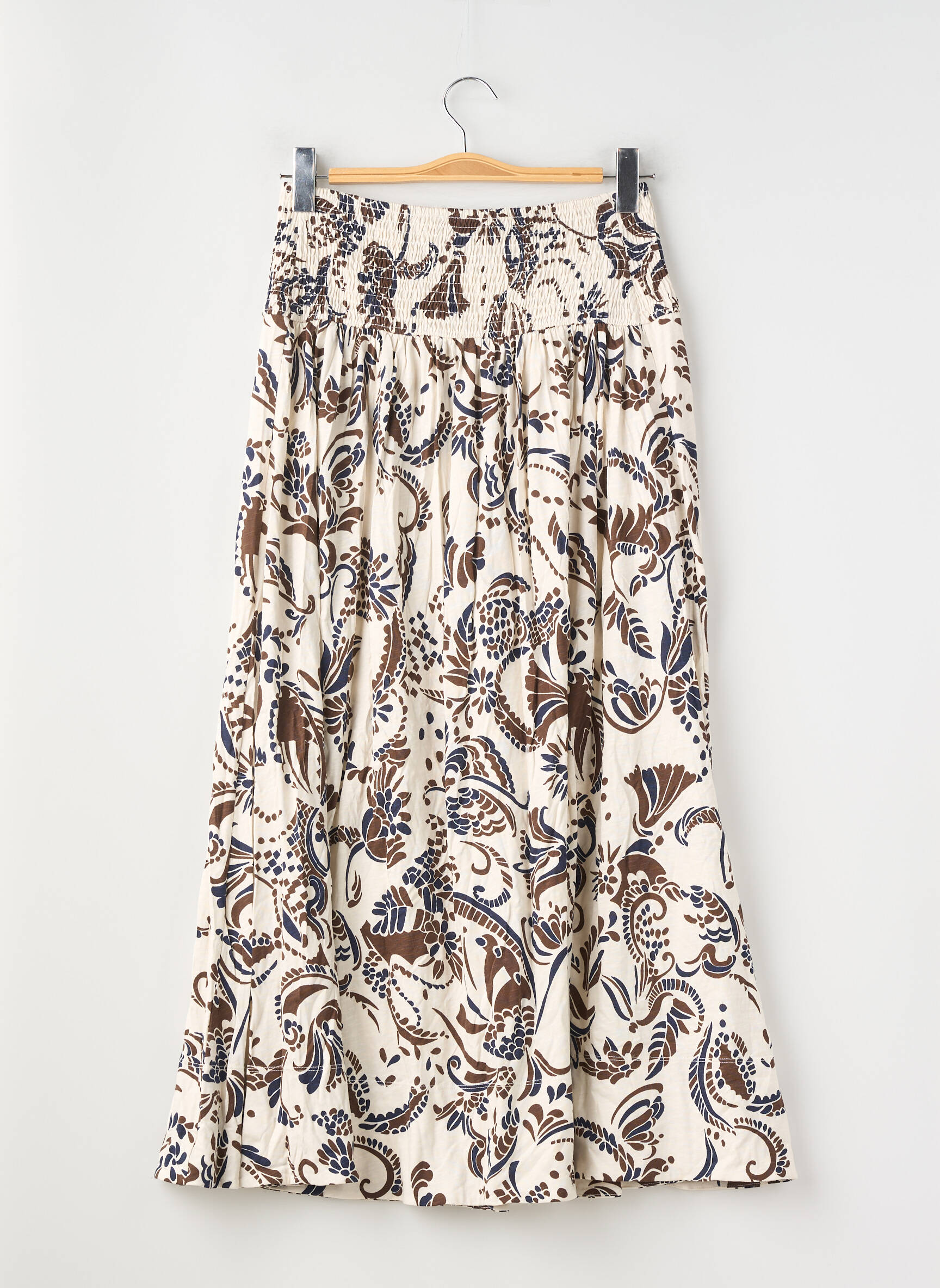Jupe longue coupe évasée beige ME+EM femme