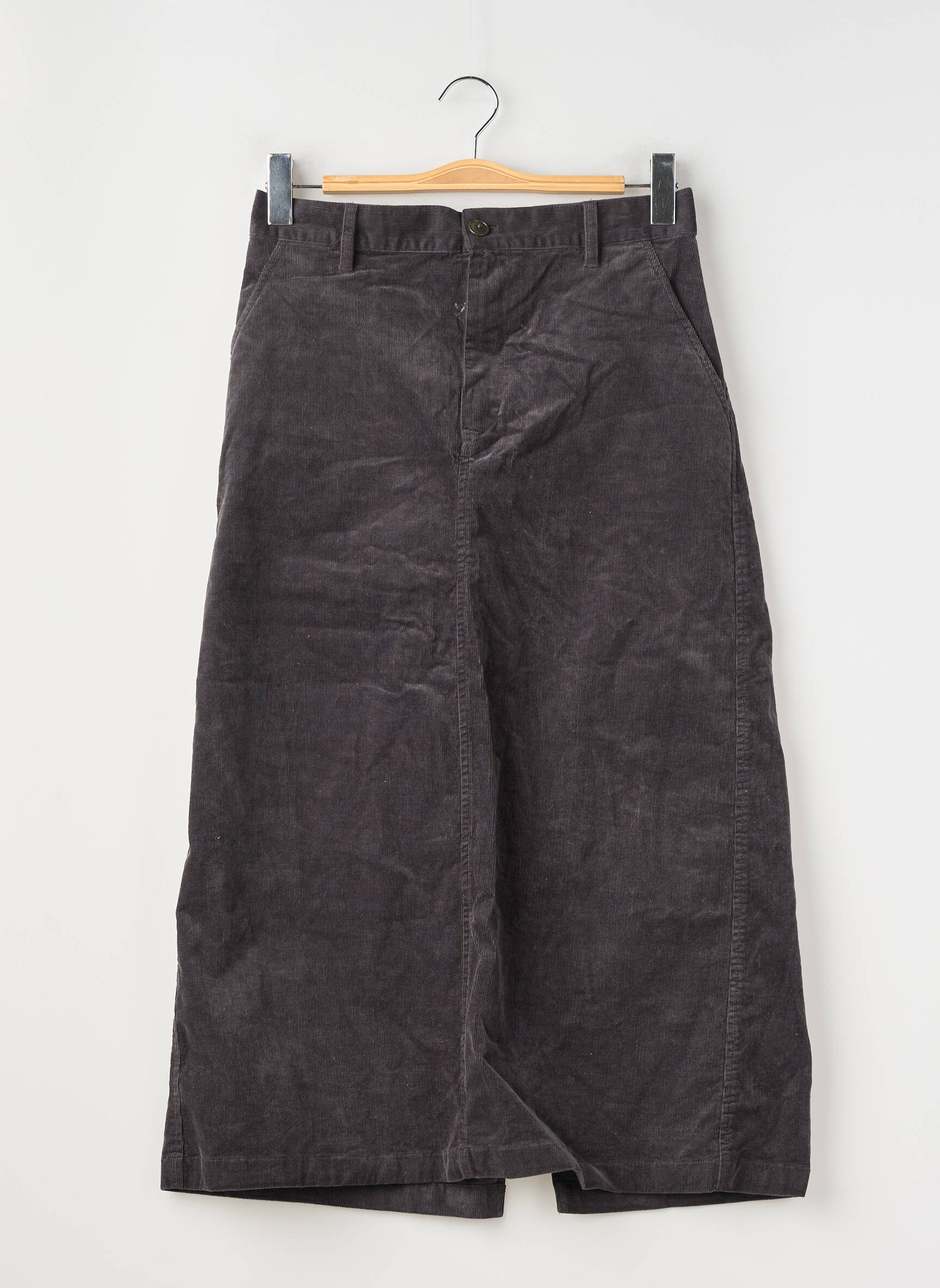 Jupe longue taille haute gris SANS MARQUE femme