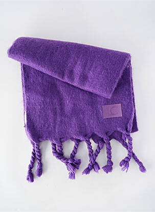 Echarpe maille maille poilu violet LOLA CASADEMUNT femme