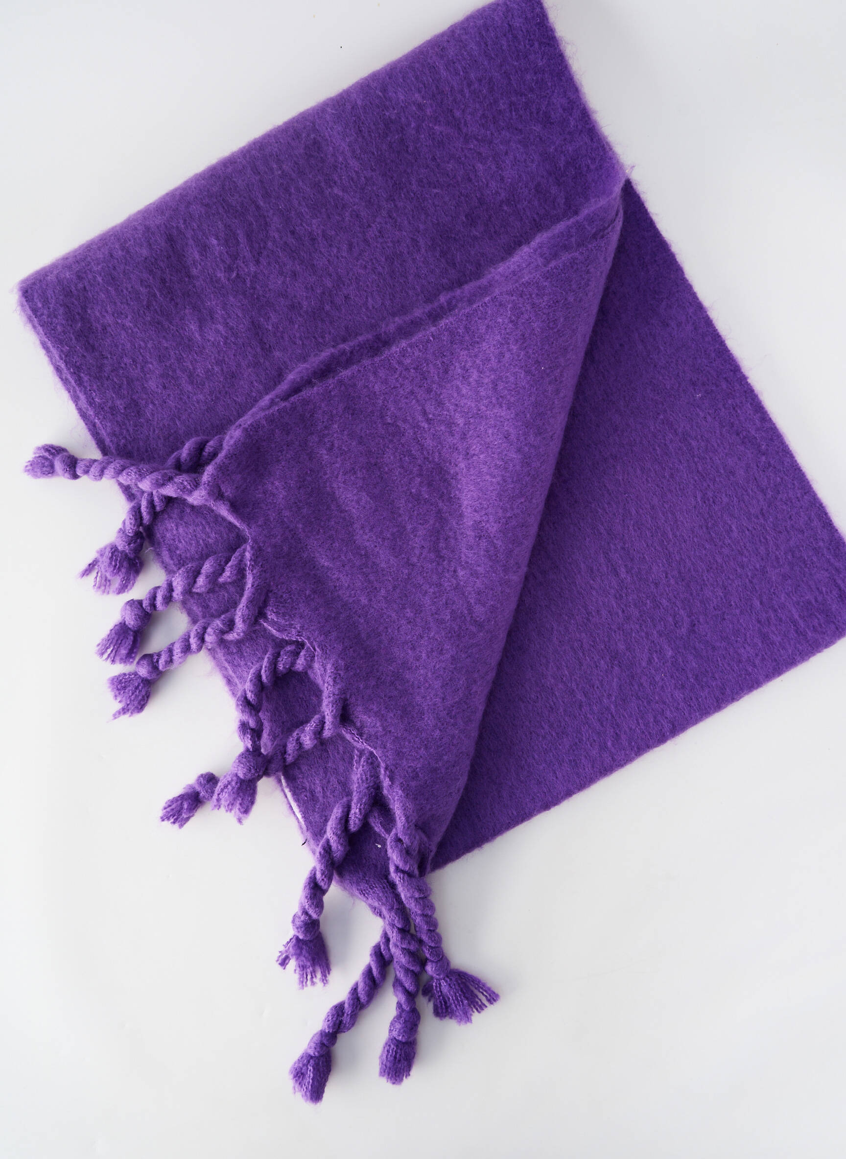 Echarpe maille maille poilu violet LOLA CASADEMUNT femme