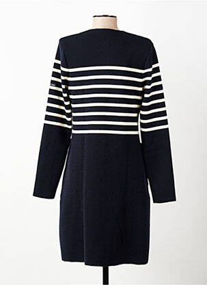 Robe mi-longue manches longues manches longues bleu SAINT JAMES femme