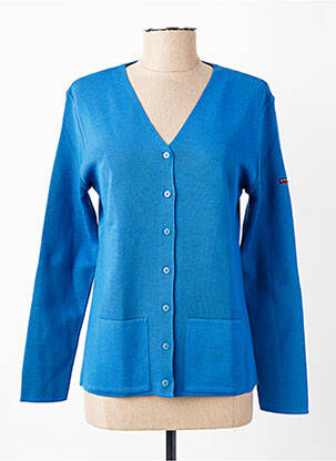 Gilet manches longues stretch bleu ARMOR LUX femme