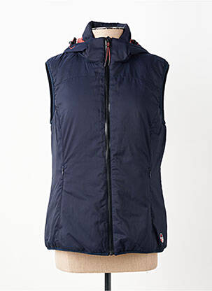 Doudoune poches a capuche bleu BERMUDES femme