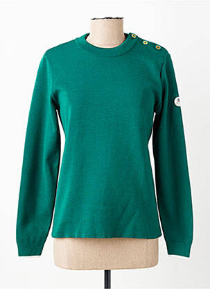 Pull coupe cintrée manches longues vert ROYAL MER femme