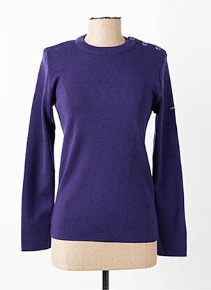 Pull stretch manches longues violet ARMOR LUX femme