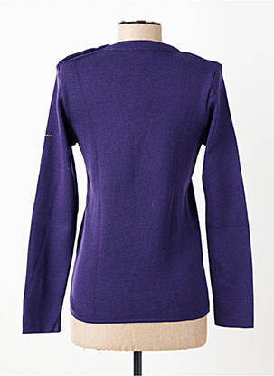 Pull stretch manches longues violet ARMOR LUX femme
