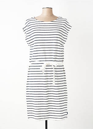 Robe mi-longue manches courtes manches courtes bleu BERMUDES femme