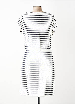 Robe mi-longue manches courtes manches courtes bleu BERMUDES femme
