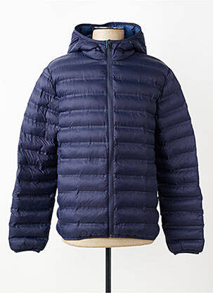Doudoune manches longues a capuche bleu BERMUDES homme