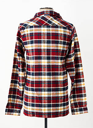 Chemise manches longues poches rouge LE GLAZIK homme