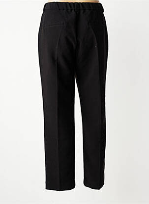 Pantalon droit tissage crêpe taille normale noir SIGNE NATURE femme