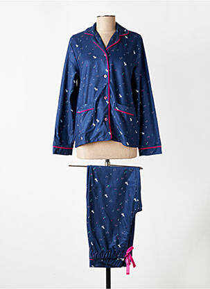 Pyjama tissage jersey bleu ARTHUR femme