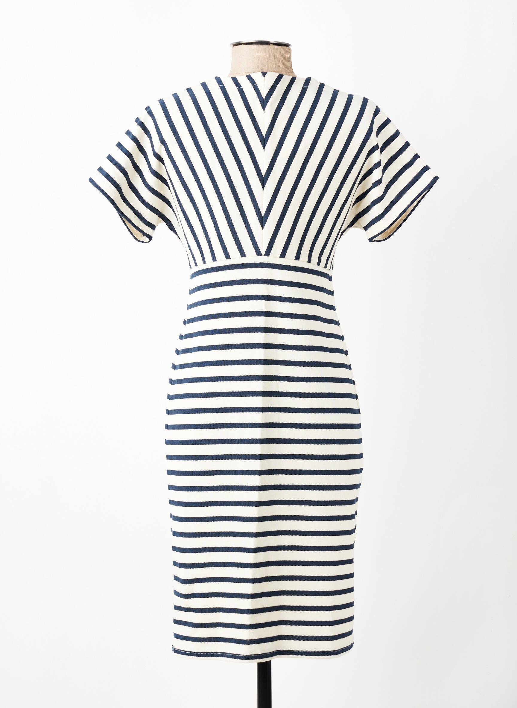 Robe mi-longue manches courtes manches courtes bleu SAINT JAMES femme